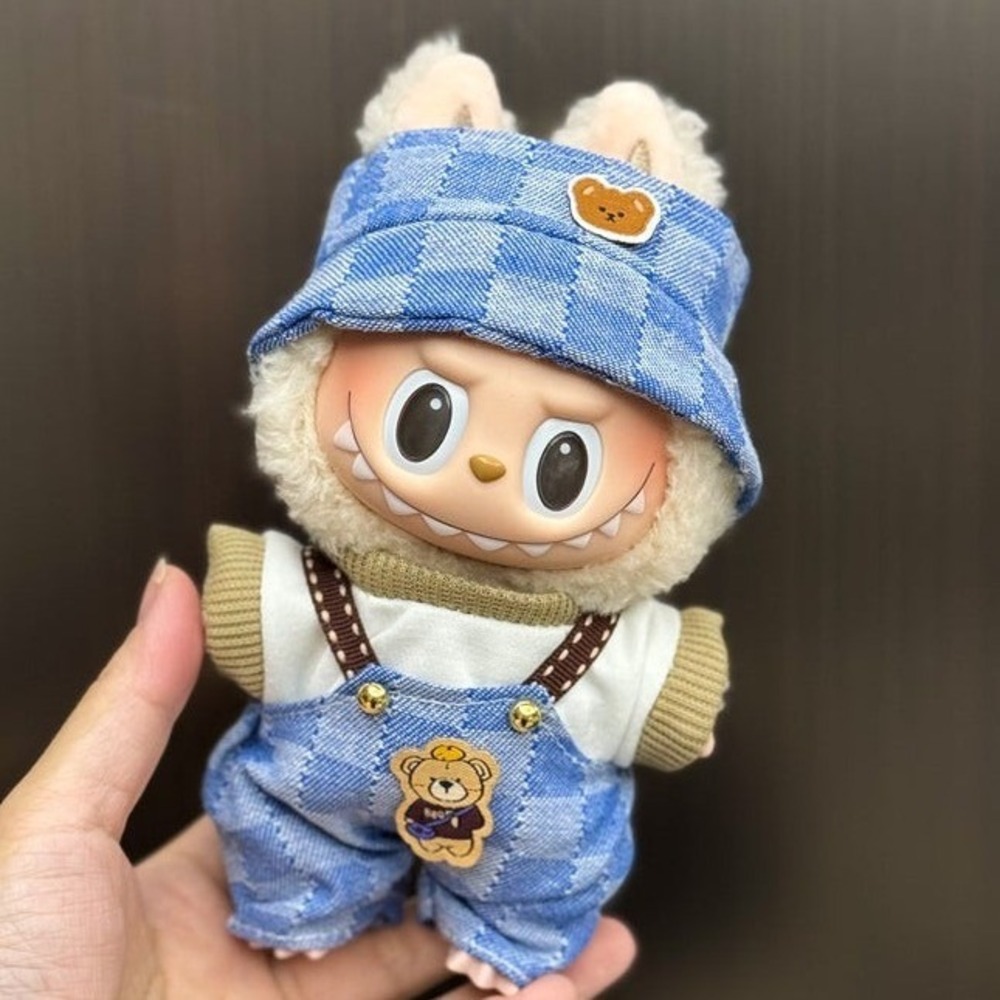 Labubu Clothes Outfit 4 Pc Bear Romper, Top, Hat, Shoes